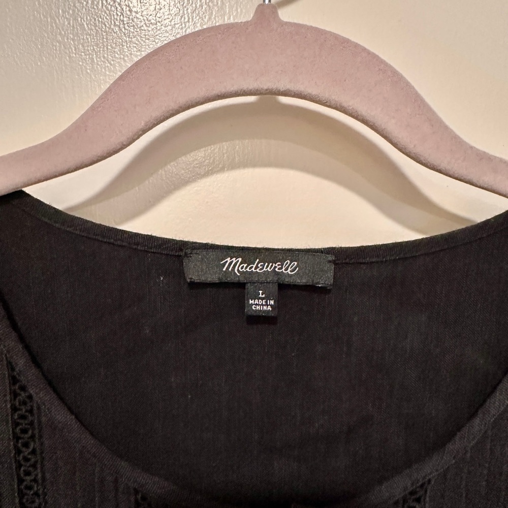 Madewell Linen Black Mini Dress